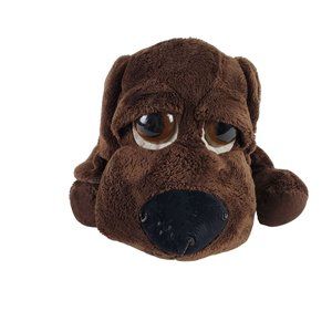 Russ Berrie Big Eyed Chocolate Brown Wakely 9" Puppy EUC Plush Stuffed Animal